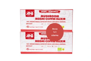 ANI Reishi extract Black Coffee 20x3g,akcia 1 + 1 grátis