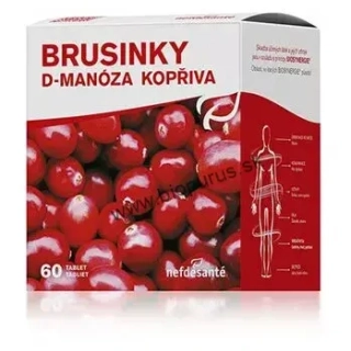 Brusnice d-manóza žihľava 60 tabliet