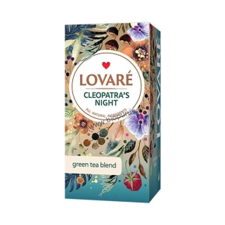 LOVARÉ Cleopatra´s Night, zelený čaj s príchuťou 36g (24 porcií)