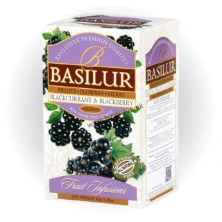 BASILUR Fruit Blackcurrant & Blackberry, ovocný čaj 45g (25×1,8g)