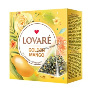 LOVARÉ Golden Mango, zelený čaj s príchuťou 30g (15 pyramíd)