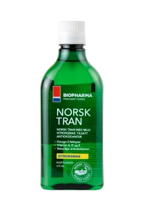 Rybí olej - NORSK TRAN – Prírodná citrónová príchuť 375 ml
